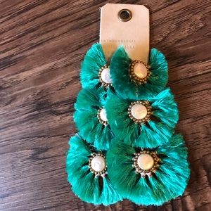 Anthropologie Turquoise Statement Earrings